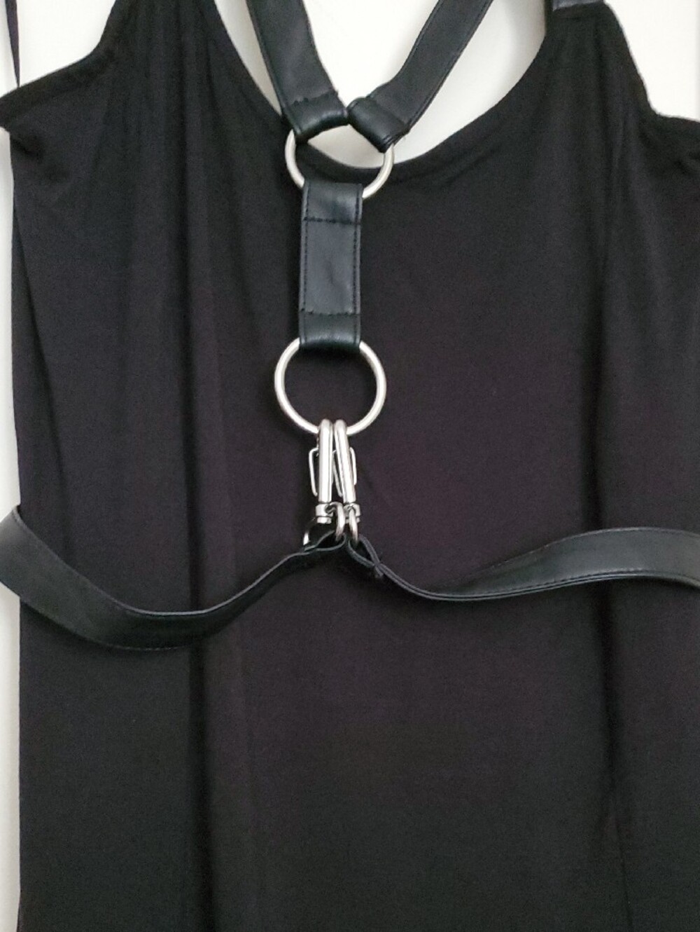 Killstar Black Maxi Dress with O-Ring Harness Detail - Picture 6 of 16